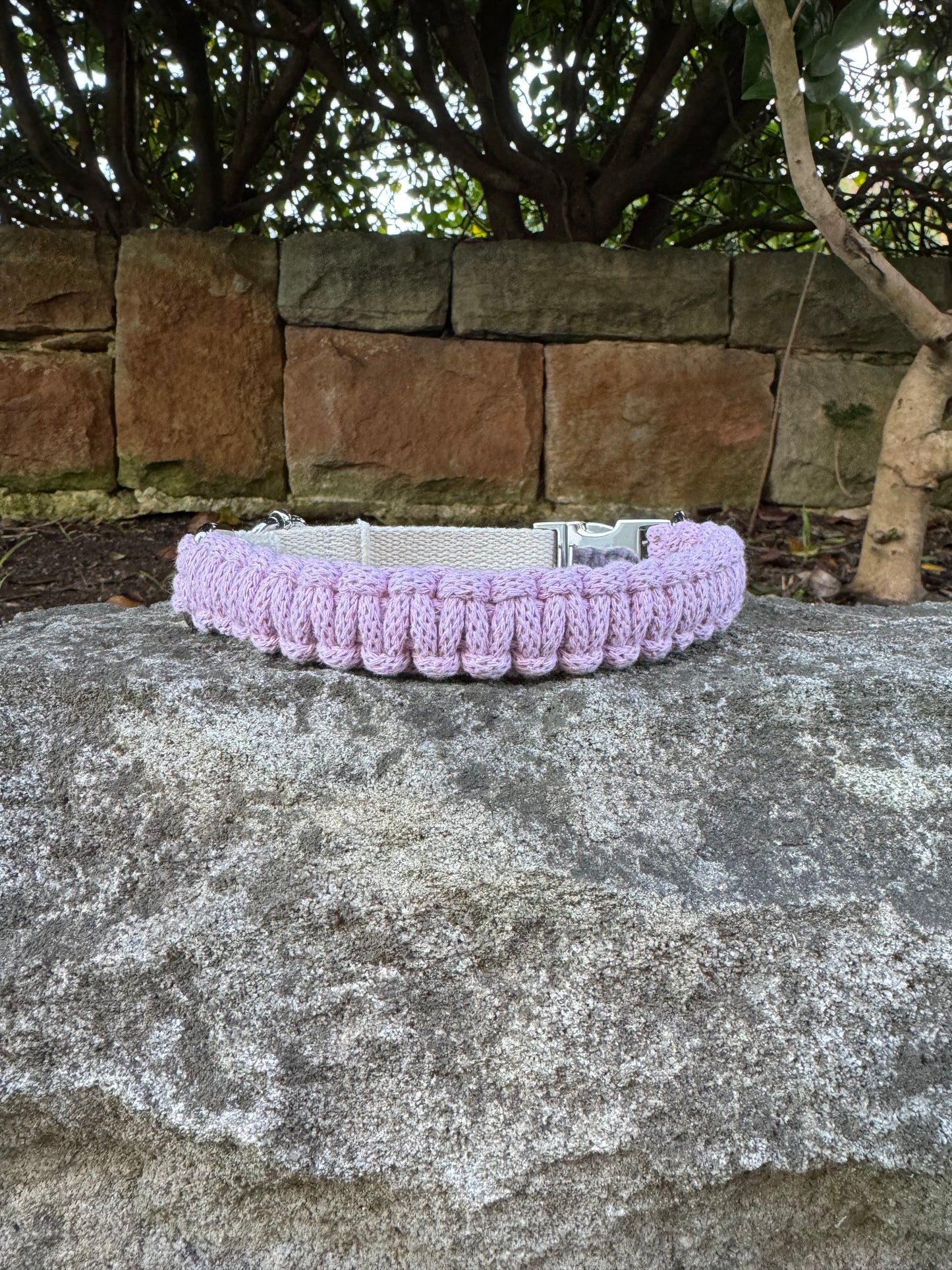 Macrame Collar - Dusty Pink Cobra