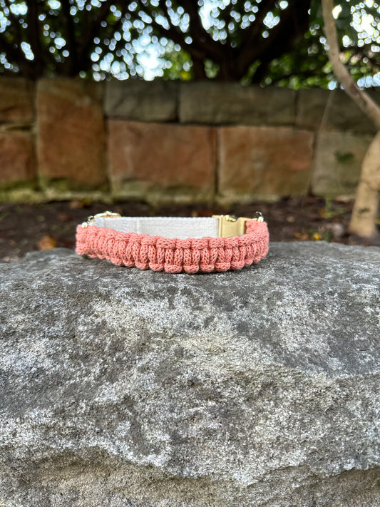 Macrame Collar - Terracotta Cobra S