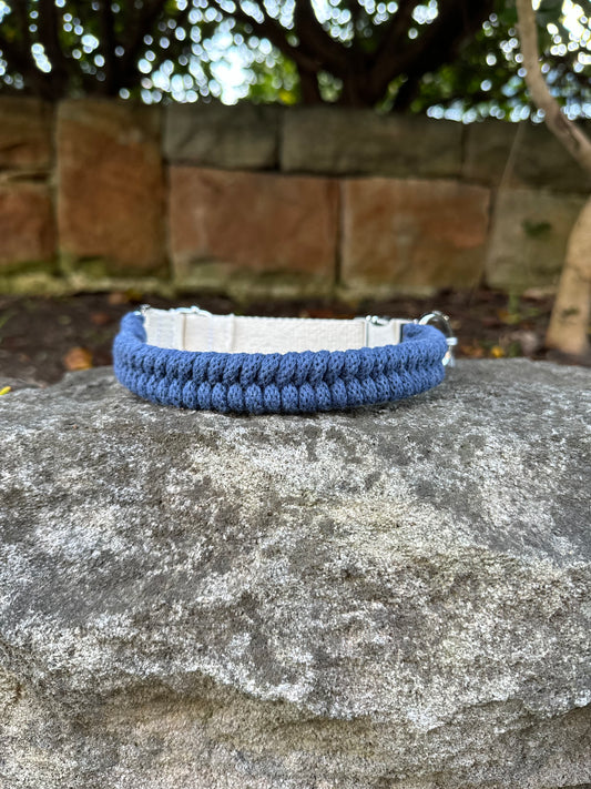 Macrame Collar - Denim Fishtail