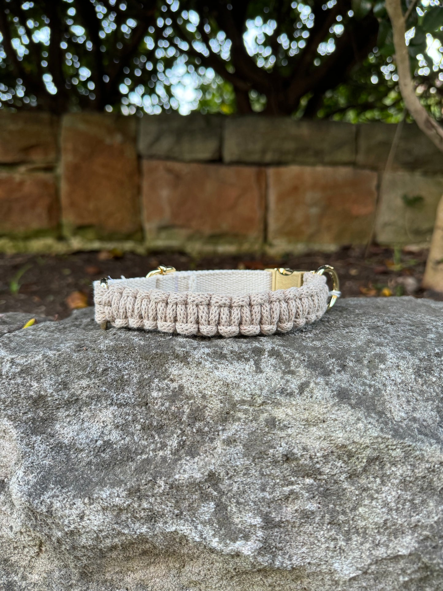 Macrame Collar - Sand Cobra XS-S