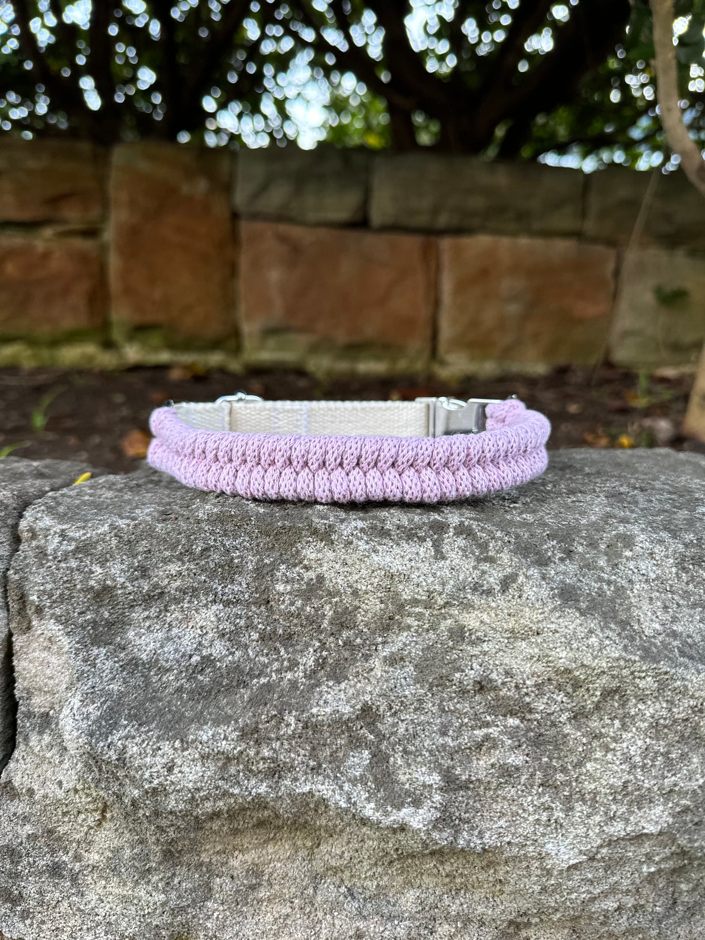 Macrame Collar - Dusty Pink Fishtail