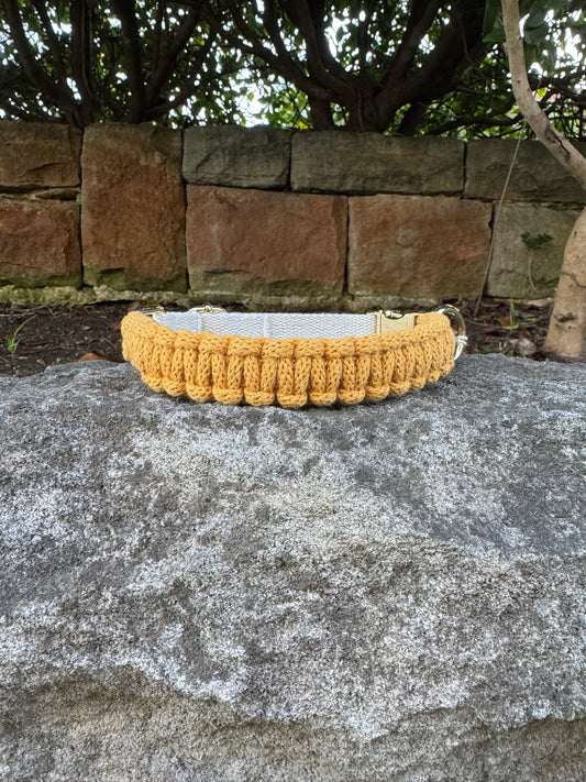 Macrame Collar - Mustard Cobra