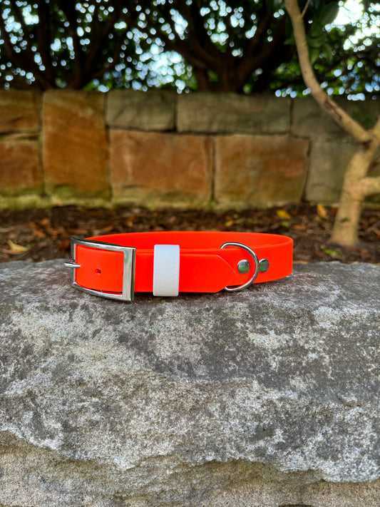 Biothane Collar - Neon Orange M