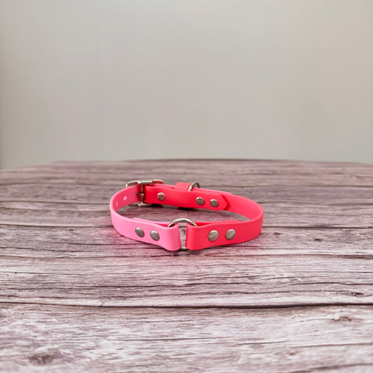 S 35-42cm Nickel O-Ring Biothane Collar