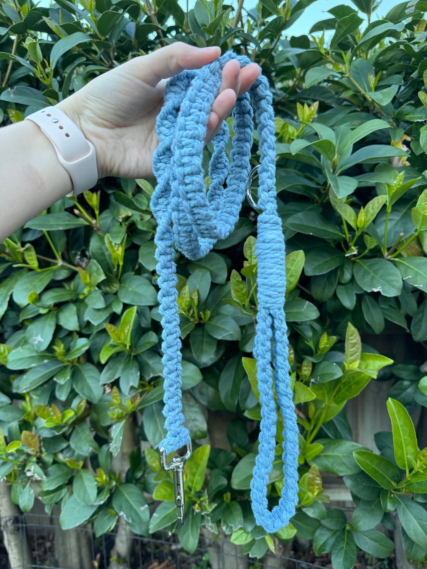 Macrame Leash - Sky *Old Cord*